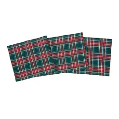 Green Red Jewel Plaid Christmas Table Runner