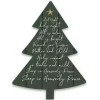Green Silent Night Christmas Tree Wall Plaque