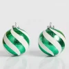 Green Swirl 6 in. Tree Ornaments, Set of 2