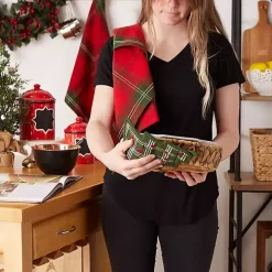 Green Tree Plaid 3-pc. Dishtowel & Potholder Set