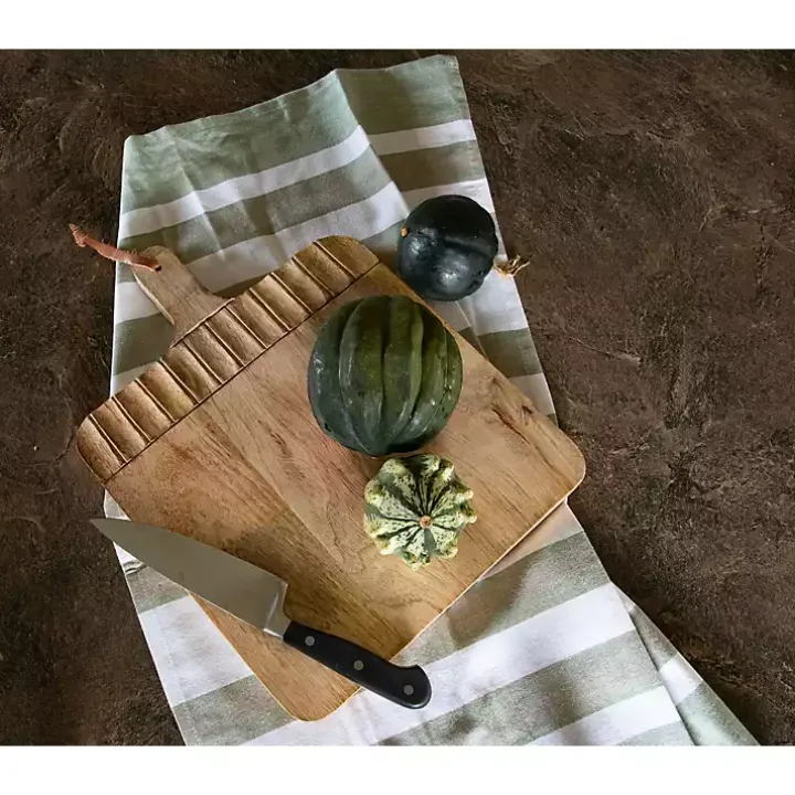 Grooves Hand Carved Mango Wood Cutting Board