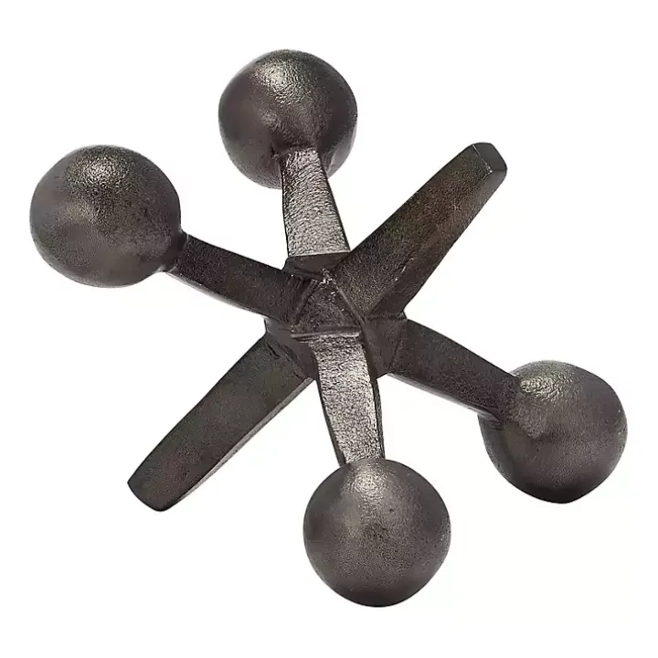 Gunmetal Gray Metal Jack Sculpture
