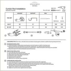Gunmetal Hyde Wrap Around Curtain Rod, 120 in.