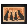 Halloween Black Cats Framed Wall Art