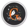 Halloween Monogram G White Framed Wall Plaque
