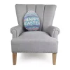 Happy Easter Egg Shaped Decorative Throw Pillow