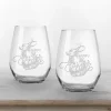 Happy Easter Engraved 2-pc. Wine Glass Set