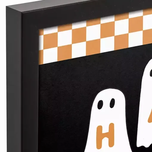 Happy Halloween Ghosts Framed Canvas Print