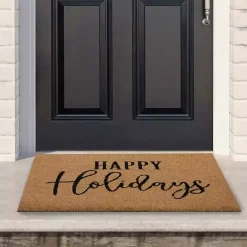 Happy Holidays Cursive Christmas Doormat