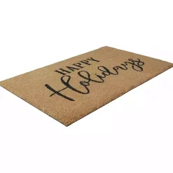 Happy Holidays Cursive Christmas Doormat