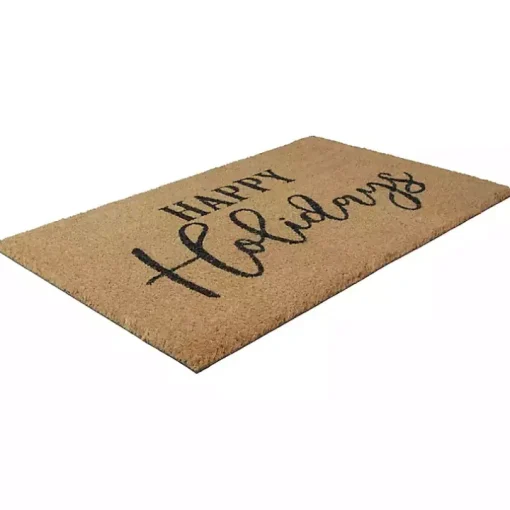 Happy Holidays Cursive Christmas Doormat