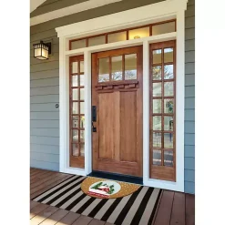 Happy Holidays Half Circle Coir Doormat