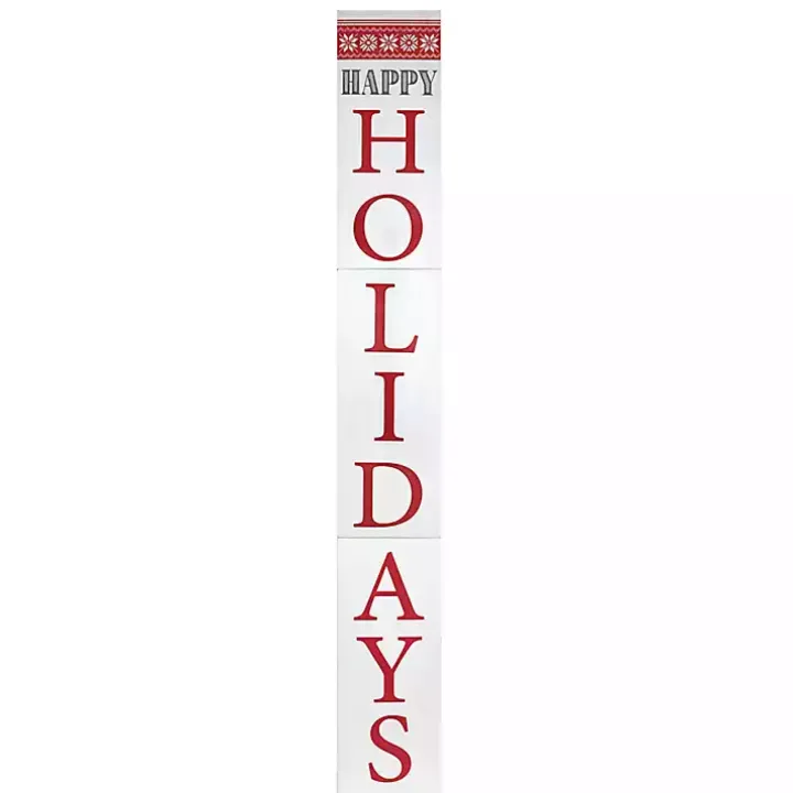 Happy Holidays Snowflake Christmas Porch Board