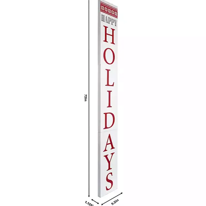 Happy Holidays Snowflake Christmas Porch Board