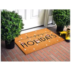 Happy Holidays Snowmen Doormat