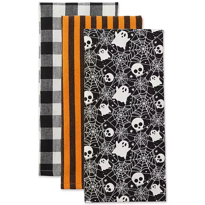 Haunted Prints Assorted Dishtowels, Set of 3