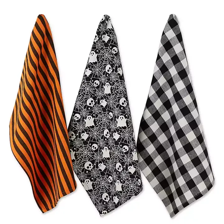 Haunted Prints Assorted Dishtowels, Set of 3