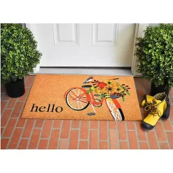 Hello Floral Bicycle Doormat