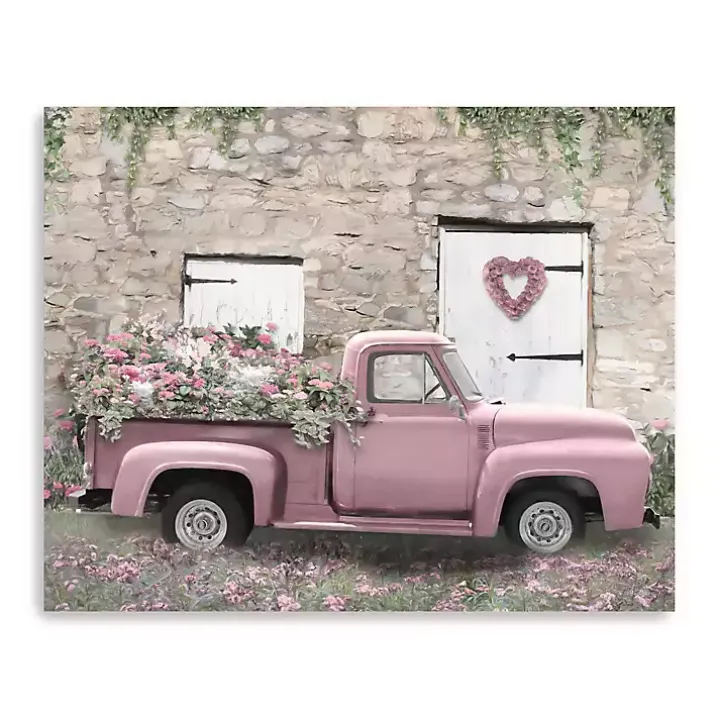 Hideaway Pink Truck Canvas Art Print