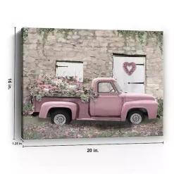 Hideaway Pink Truck Canvas Art Print