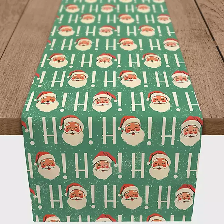Ho Ho Ho Vintage Santa Table Runner, 72 in.