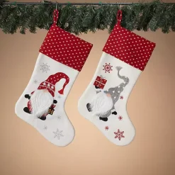 Holiday Gnome Christmas Stockings, Set of 2