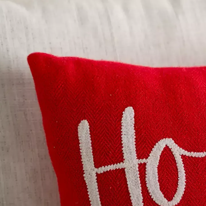 Holly Jolly Embroidered Pillow