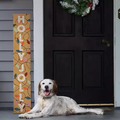 Holly Jolly Lights Porch Board