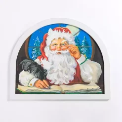 Holly Santa Writing List Framed Art Print