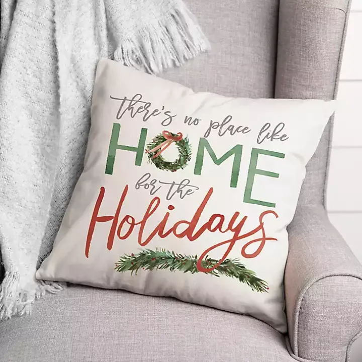 Home for the Holidays Christmas Pillow