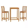 Honey Acacia Wood Bar Height 3-pc. Bistro Set