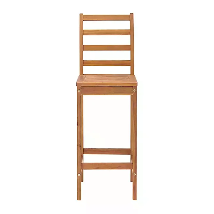 Honey Acacia Wood Bar Height 3-pc. Bistro Set