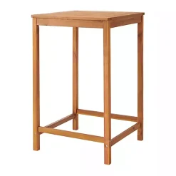 Honey Acacia Wood Bar Height 3-pc. Bistro Set