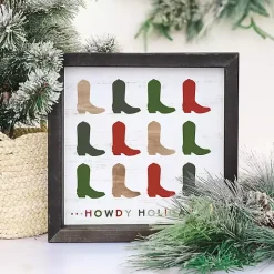 Howdy Holidays Wall Plaque