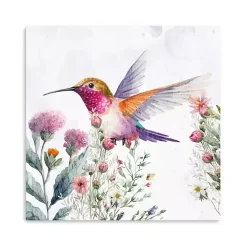 Hummingbird Wildflower II Canvas Art Print