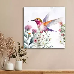 Hummingbird Wildflower II Canvas Art Print
