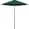 Hunter Green 8 ft. Wooden Pulley Umbrella