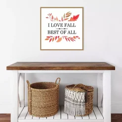 I Love Fall Best Leaves Framed Wall Art