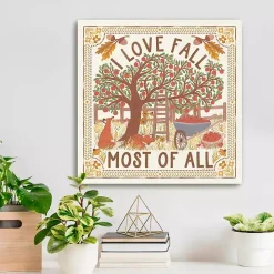 I Love Fall Most of All Canvas Art Print