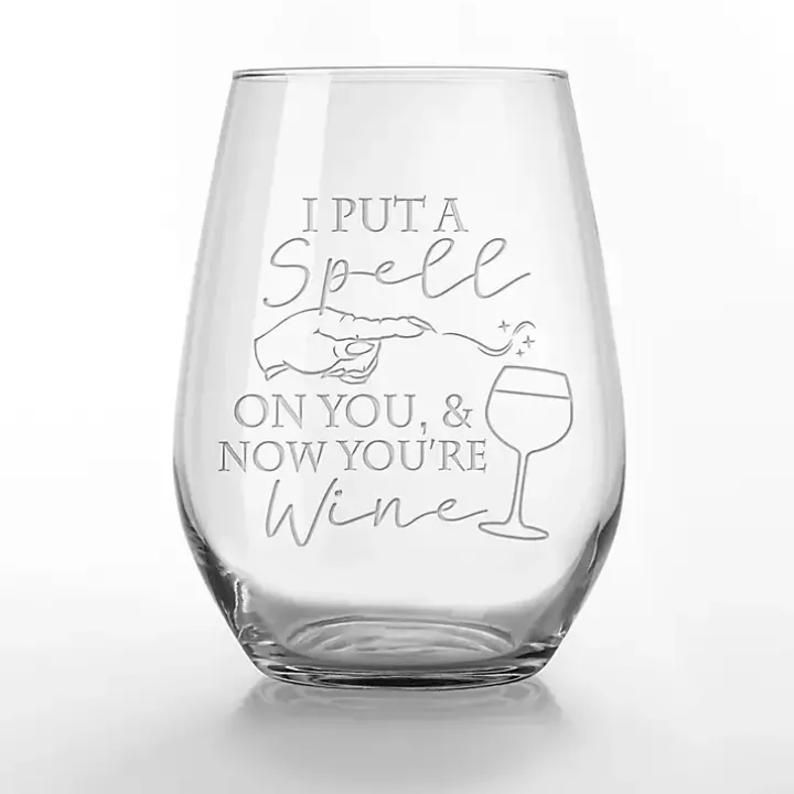 I Put a Spell On You Halloween Glasses, Set of 2