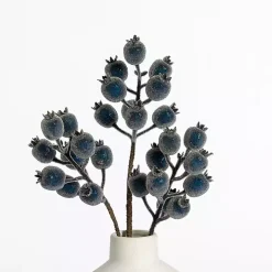 Iced Blue Berry Stems, Set of 2