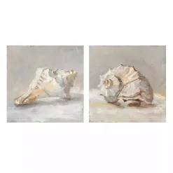 Impressionist Shell Canvas Art Prints, Set of 2