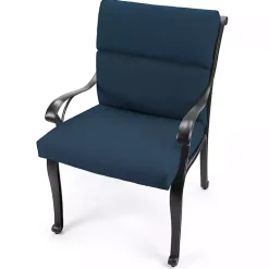 Indigo Canvas French Edge Outdoor Chair Cushion