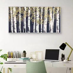 Indigo Fresh Forest Framed Canvas Art Print