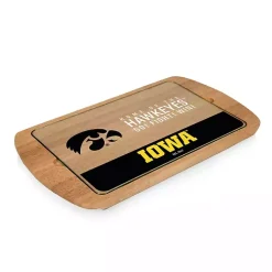 Iowa Hawkeyes Wood and Glass Serving Board