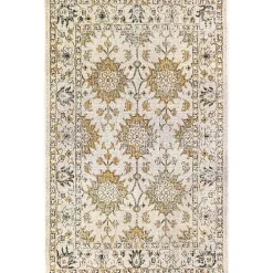 Irene Yellow Daffodil Outdoor Area Rug, 4x7