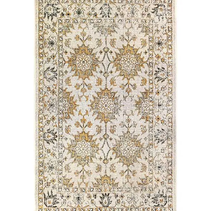 Irene Yellow Daffodil Outdoor Area Rug, 4x7