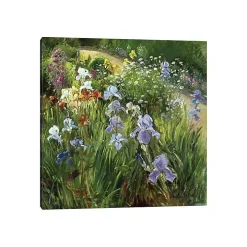 Irises and Oxeye Daisies Canvas Art Print