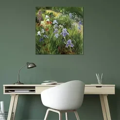Irises and Oxeye Daisies Canvas Art Print