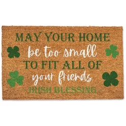 Irish Blessing Shamrock Doormat
